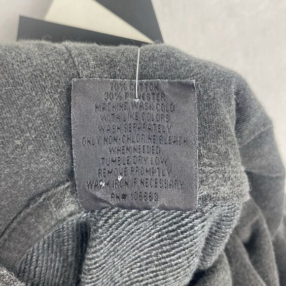 WT02 Hoodie Mens Small Black Gray Camo Short Sleeve Pockets Pullover Casual - Picture 9 of 10